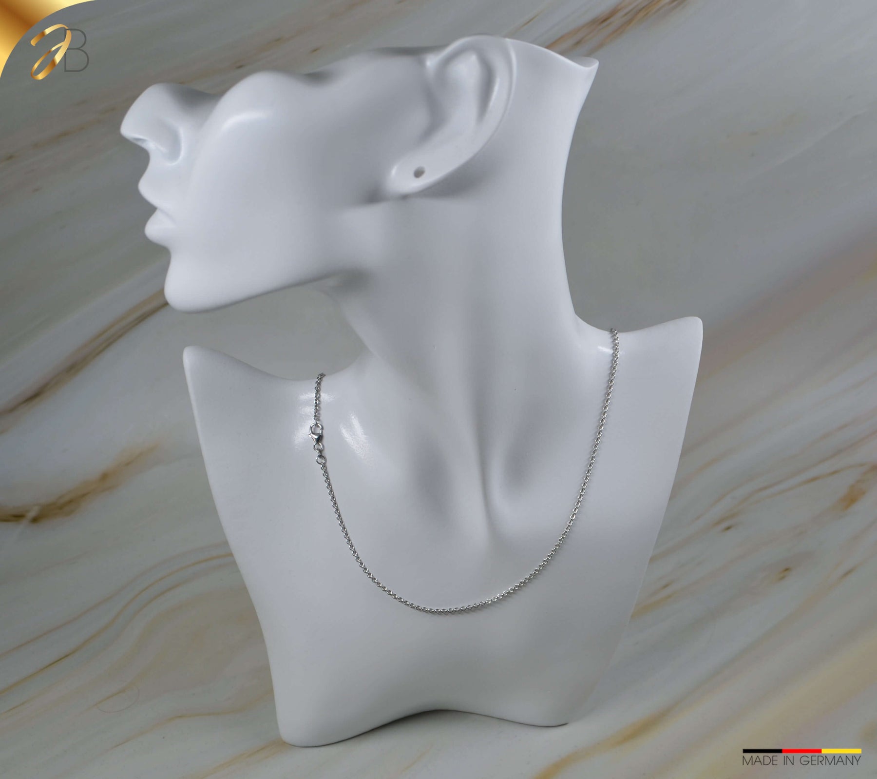 JB Collier Ankerkette 2,0 mm 585 Weißgold Damen Herren