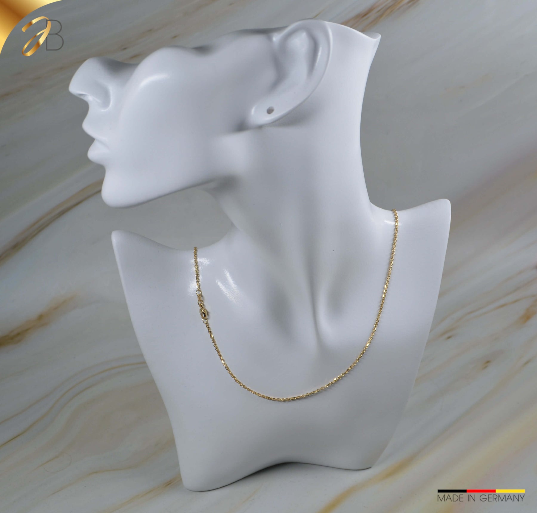 JB Collier Ankerkette Rund 1,7 mm 750 Gelbgold Damen Herren