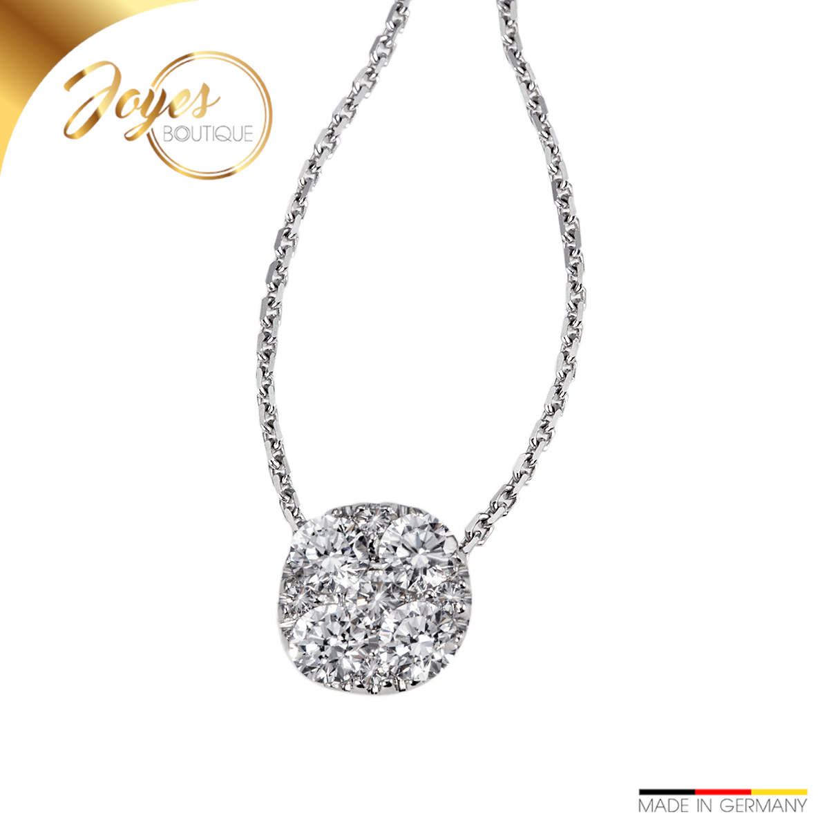 JB Collier Ankerkette 9 Brillanten 0,38ct. VS G 45 cm