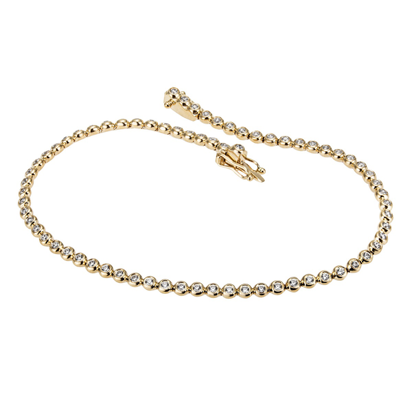 JB Tennisarmband Gold 585 Gelbgold oder Weißgold 17-19 cm JB Tennisarmband Gold 585 Gelbgold oder Weißgold 17-19 cm