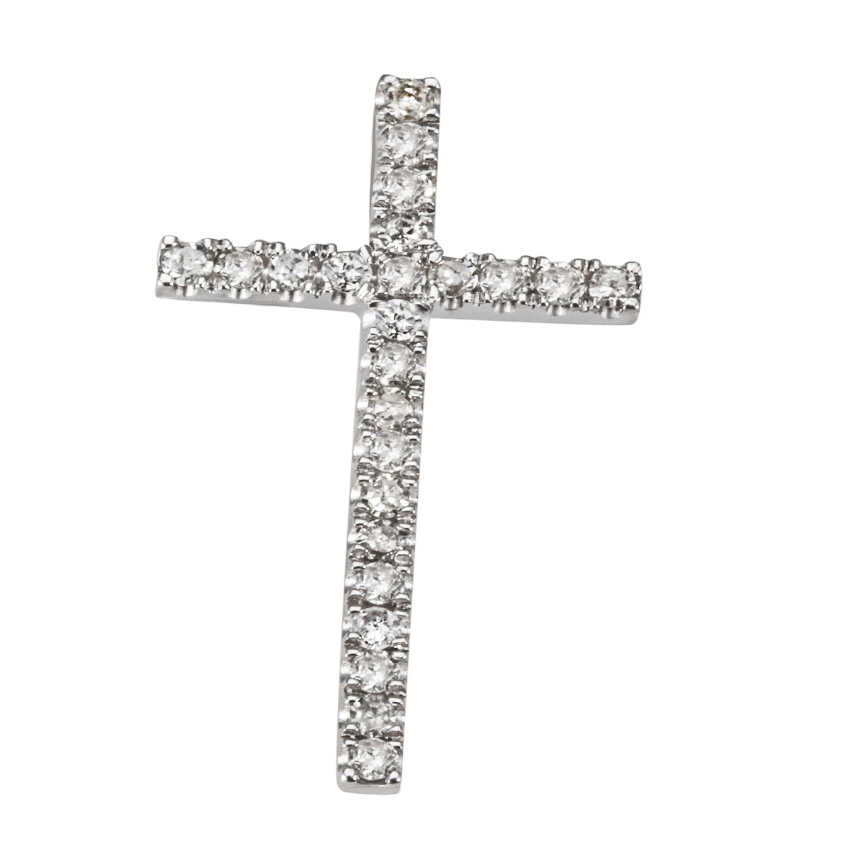 JB Anhänger Kreuz Gold 585 oder 750 Weiß 24 Brillanten 0,16 ct. SI H