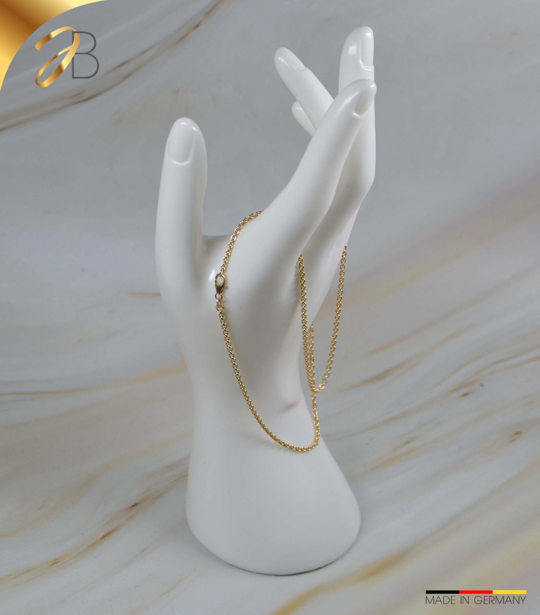 JB Edle Goldkette Ankerkette 585 14 Kt Gold 2,4 mm lang