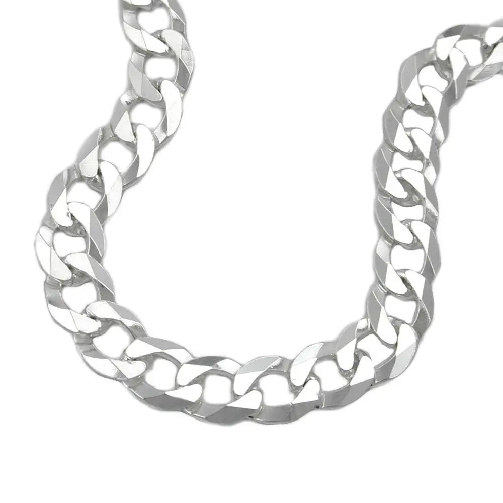 Armband 6,7mm Panzerkette flach Silber 925