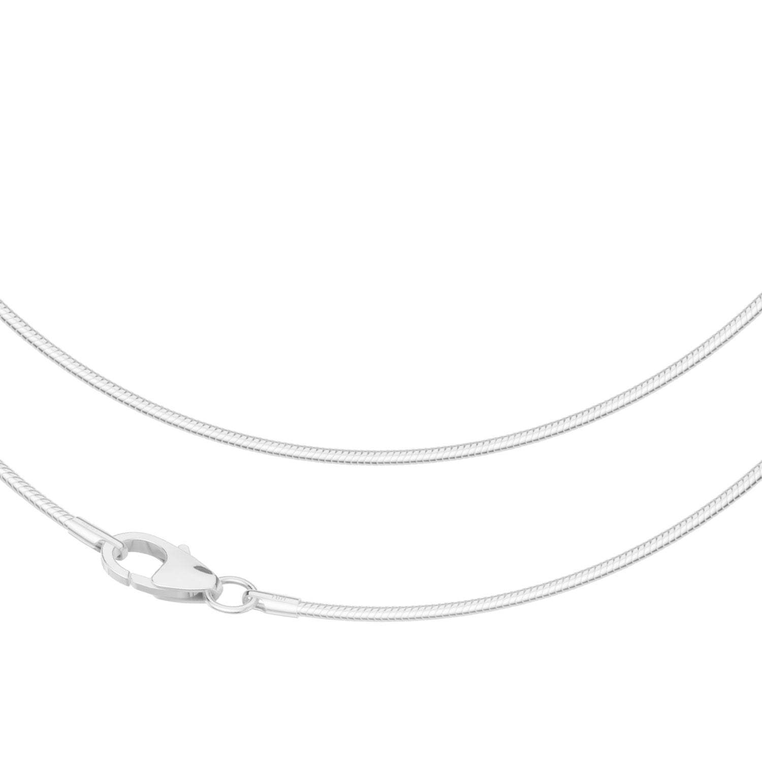 JB Collier Silberkette Schlangenkette 1,2 mm Sterlingsilber 925