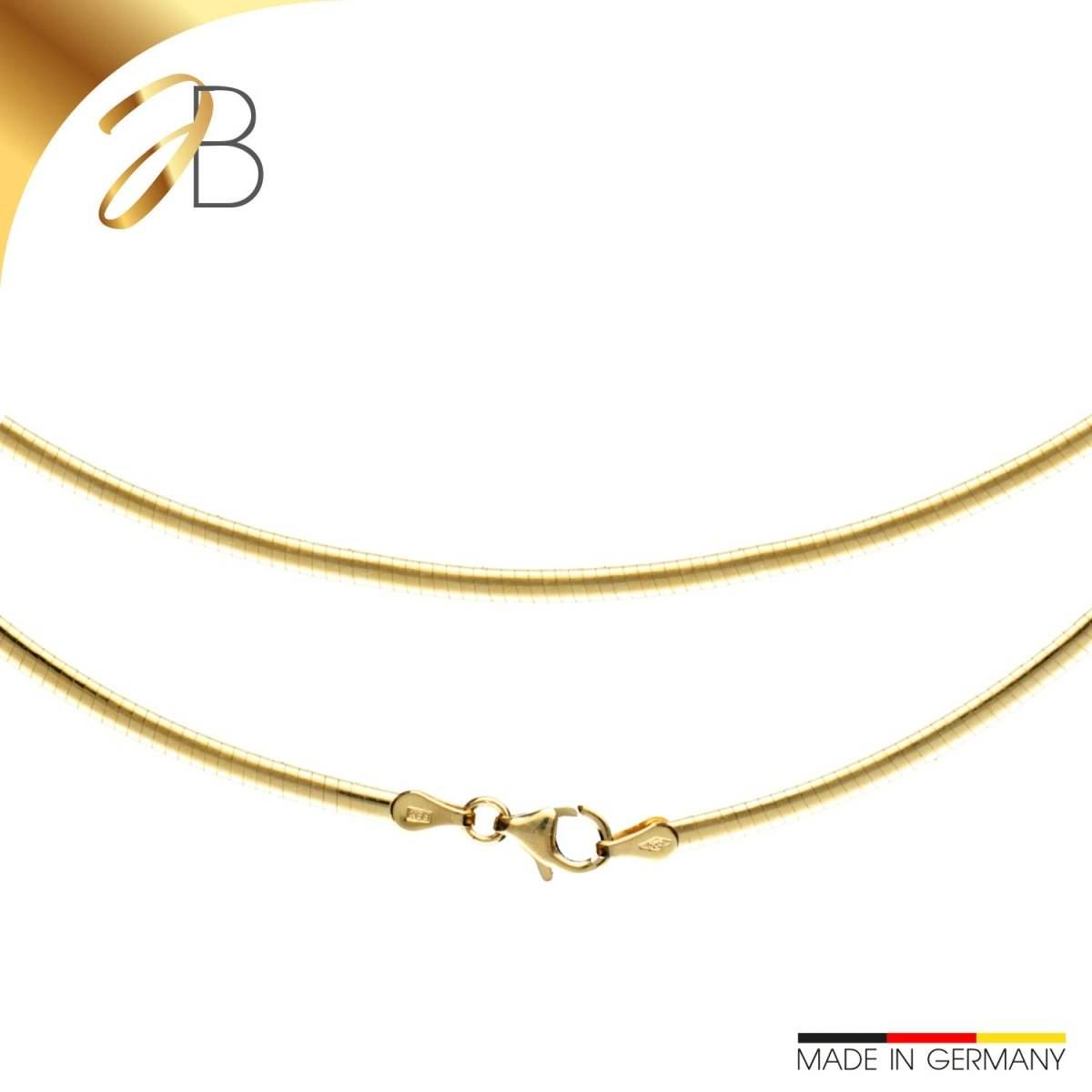 JB Edle Goldkette Tondakette 585 - 14 K Bicolor G W 2,45 mm 42 cm