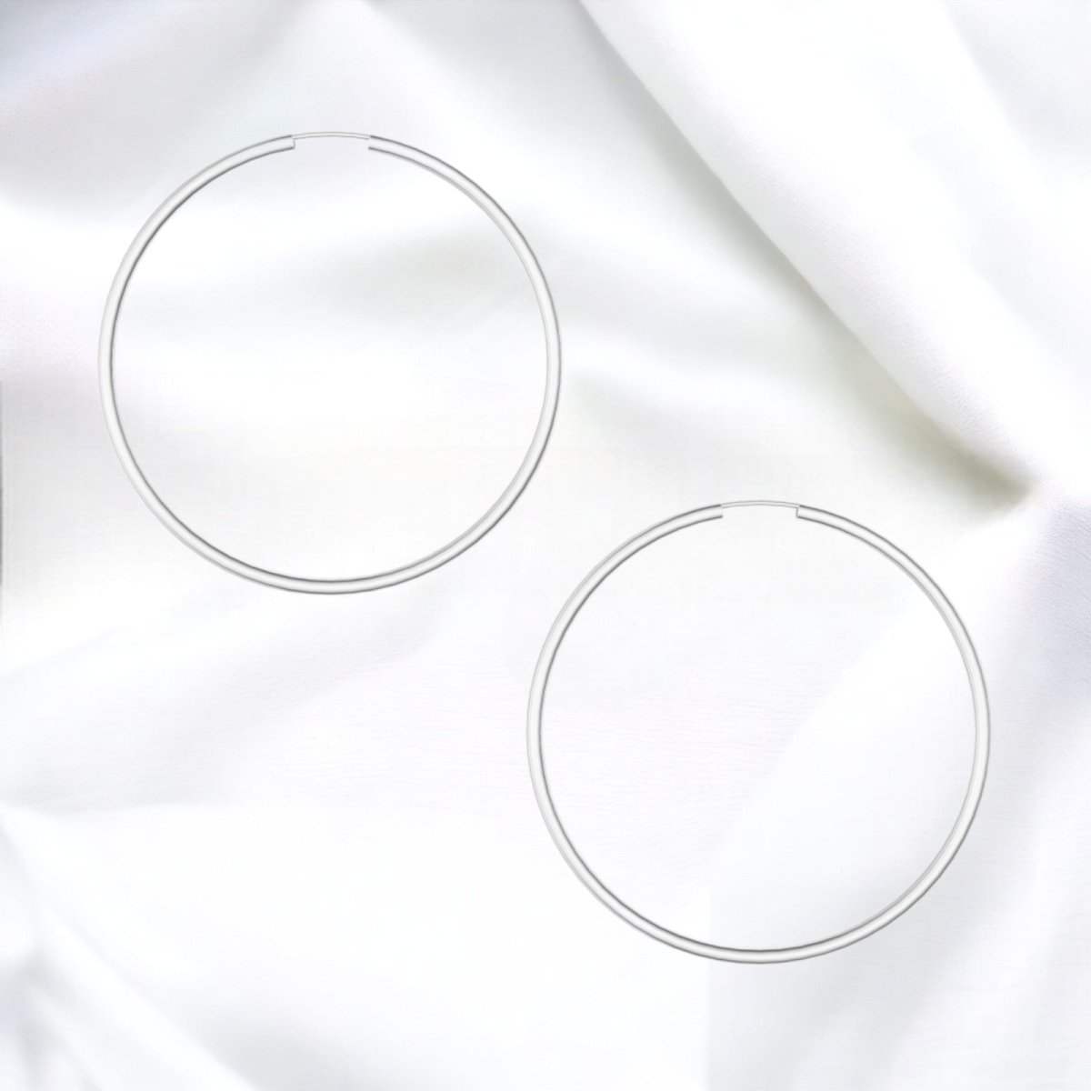 JB Edle Ohrschmuck Creole 925 - Silber 2,5 mm 60,0 mm