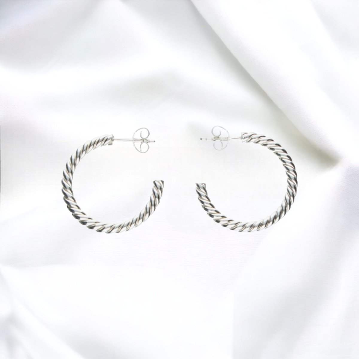 JB Edle Ohrschmuck Creole 925 - Silber 26,0 mm 4,4 g