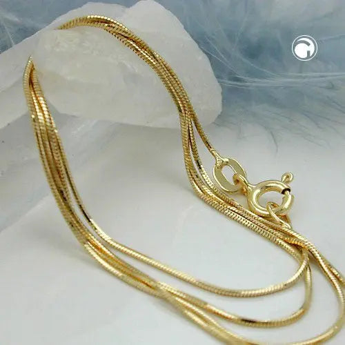 Kette 0,8mm Schlange 5 - kant 9Kt GOLD