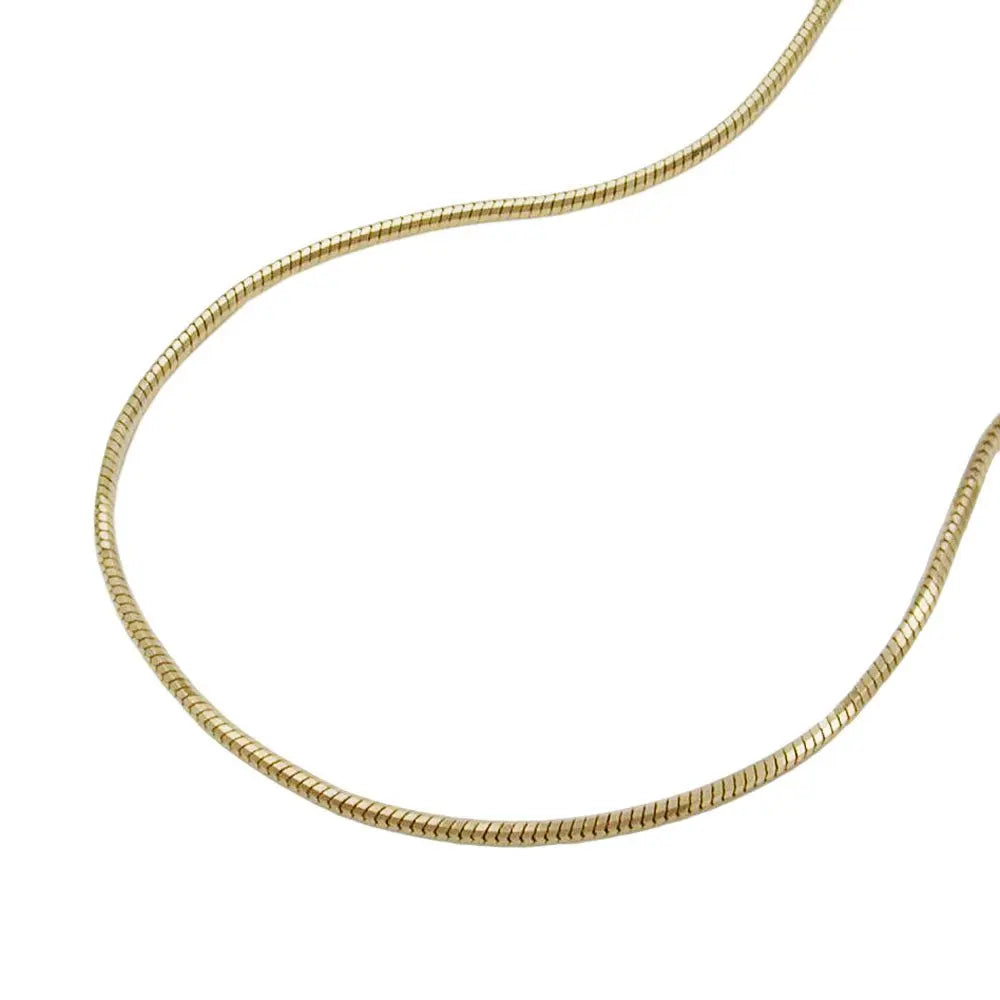 Kette 0,8mm Schlange 5 - kant 9Kt GOLD