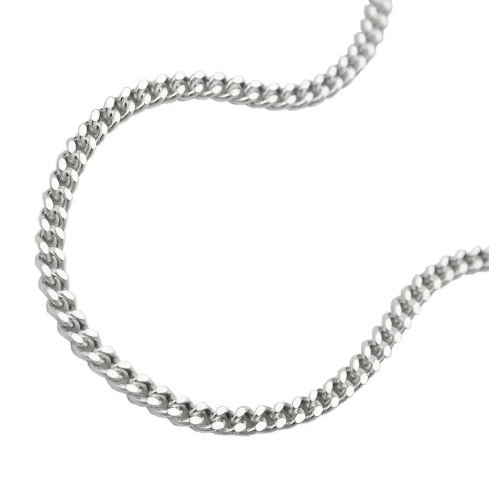 Kette 1,7mm Flachpanzerkette 2x diamantiert Silber 925