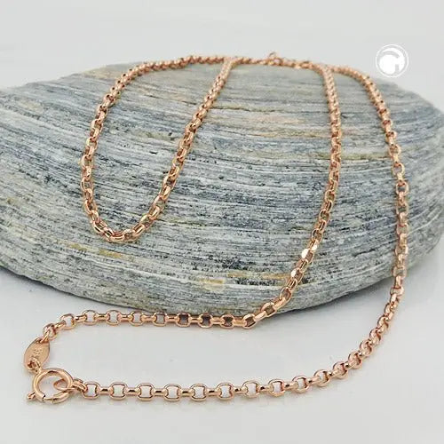 Kette 2mm Ankerkette rund 9Kt Rotgold