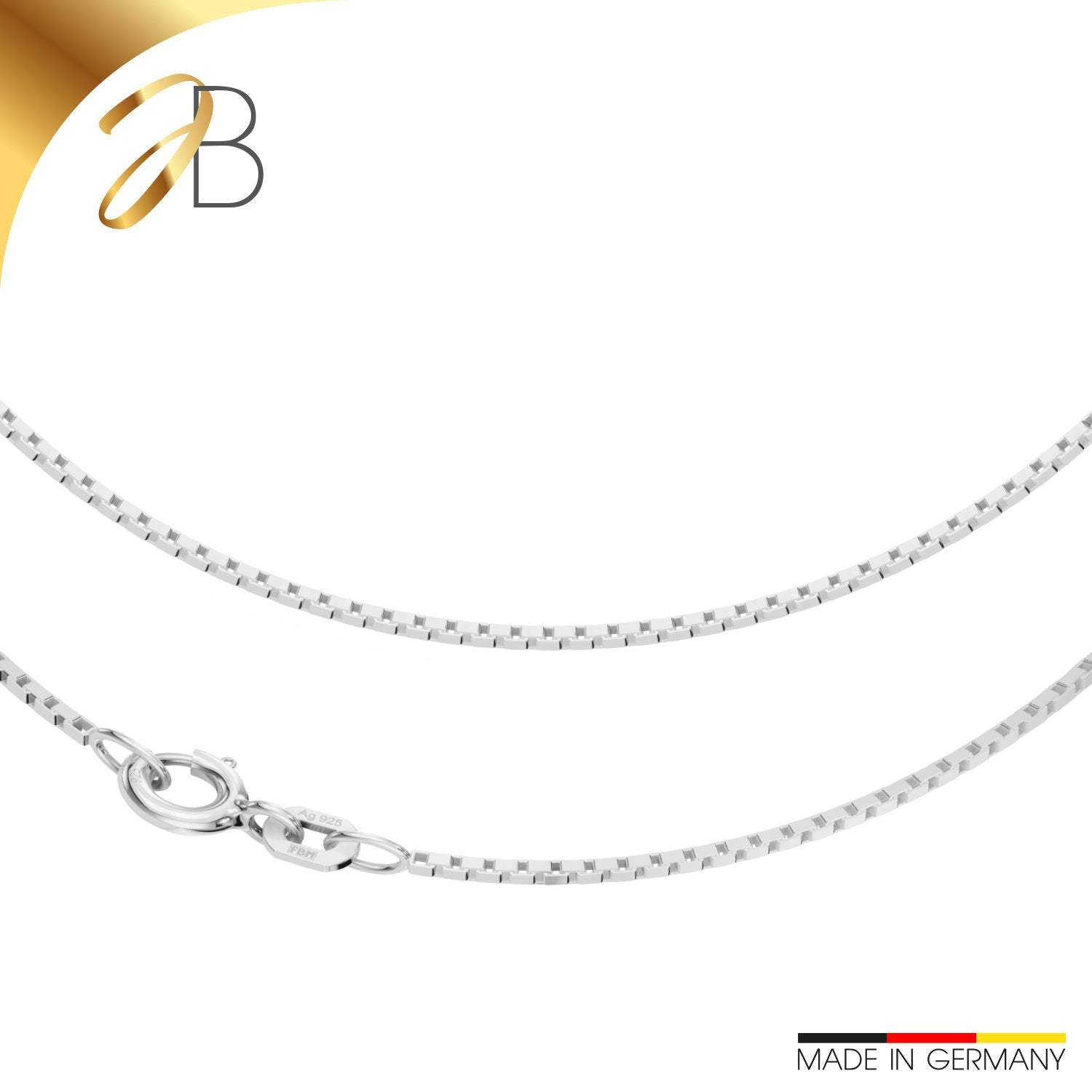 JB Collier Silberkette Veneziakette 1,2 mm 925 Sterlingsilber