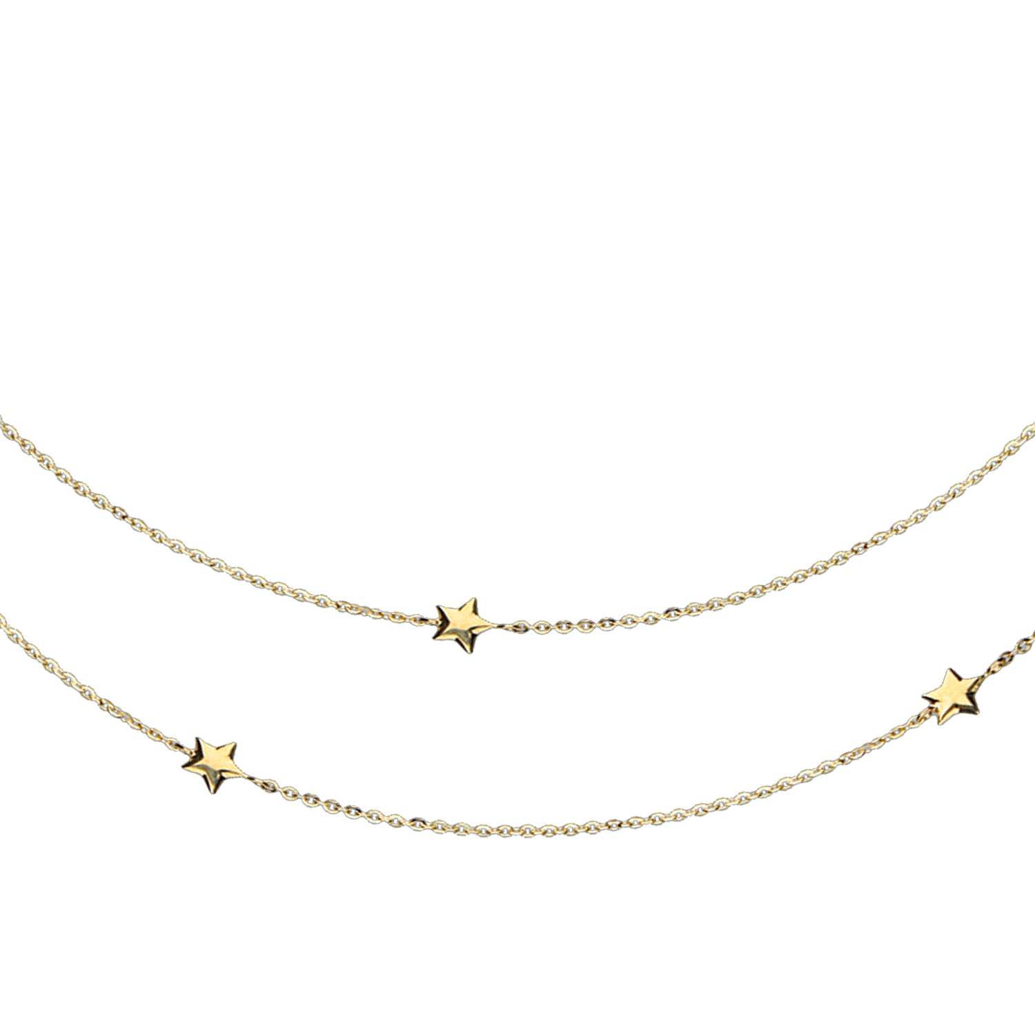 JB Collier Goldkette Ankerkette Diamantiert 375 Gelbgold 9 Kt