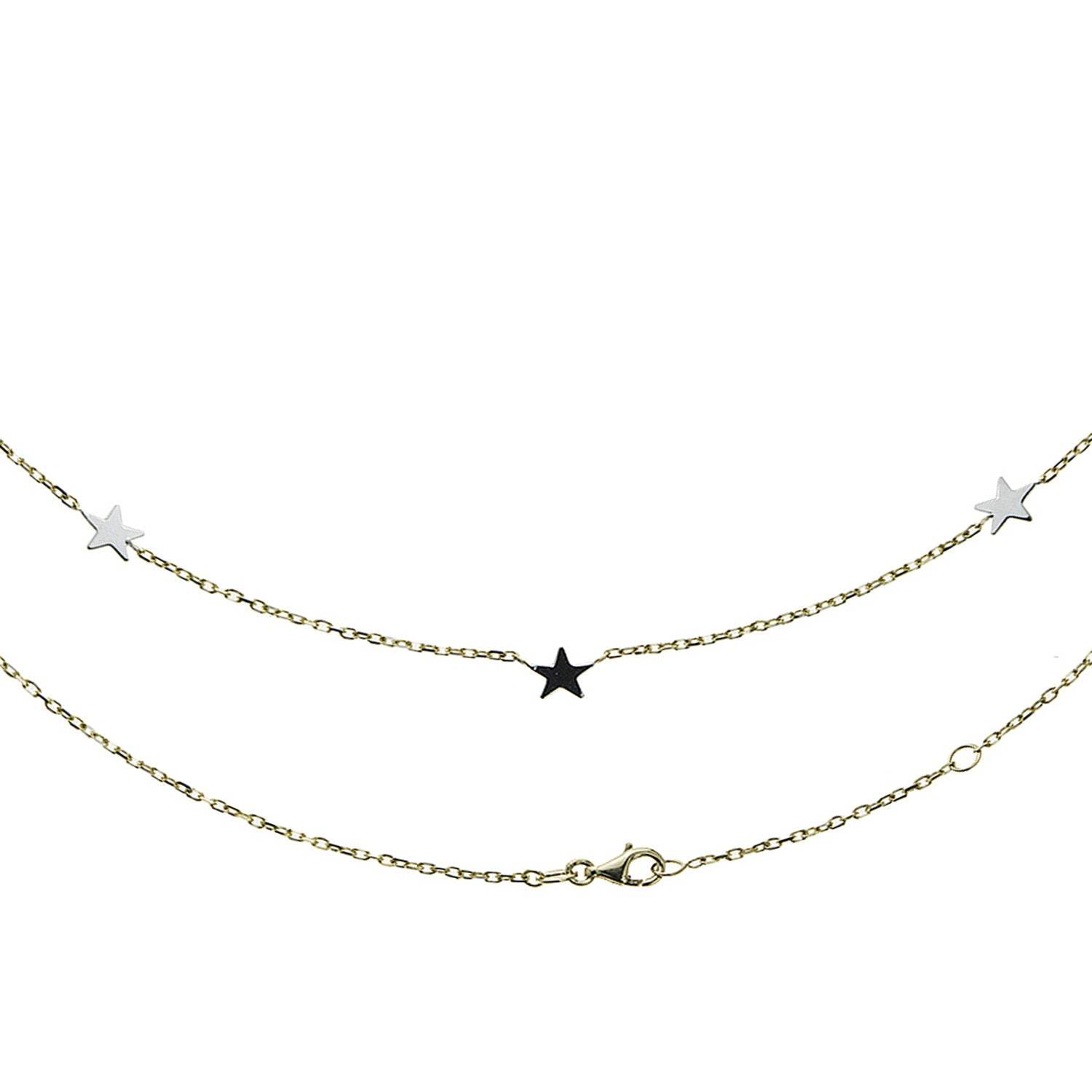 JB Edle Goldkette Fantasiekette 585 14K Bicolor Gelb Weißgold