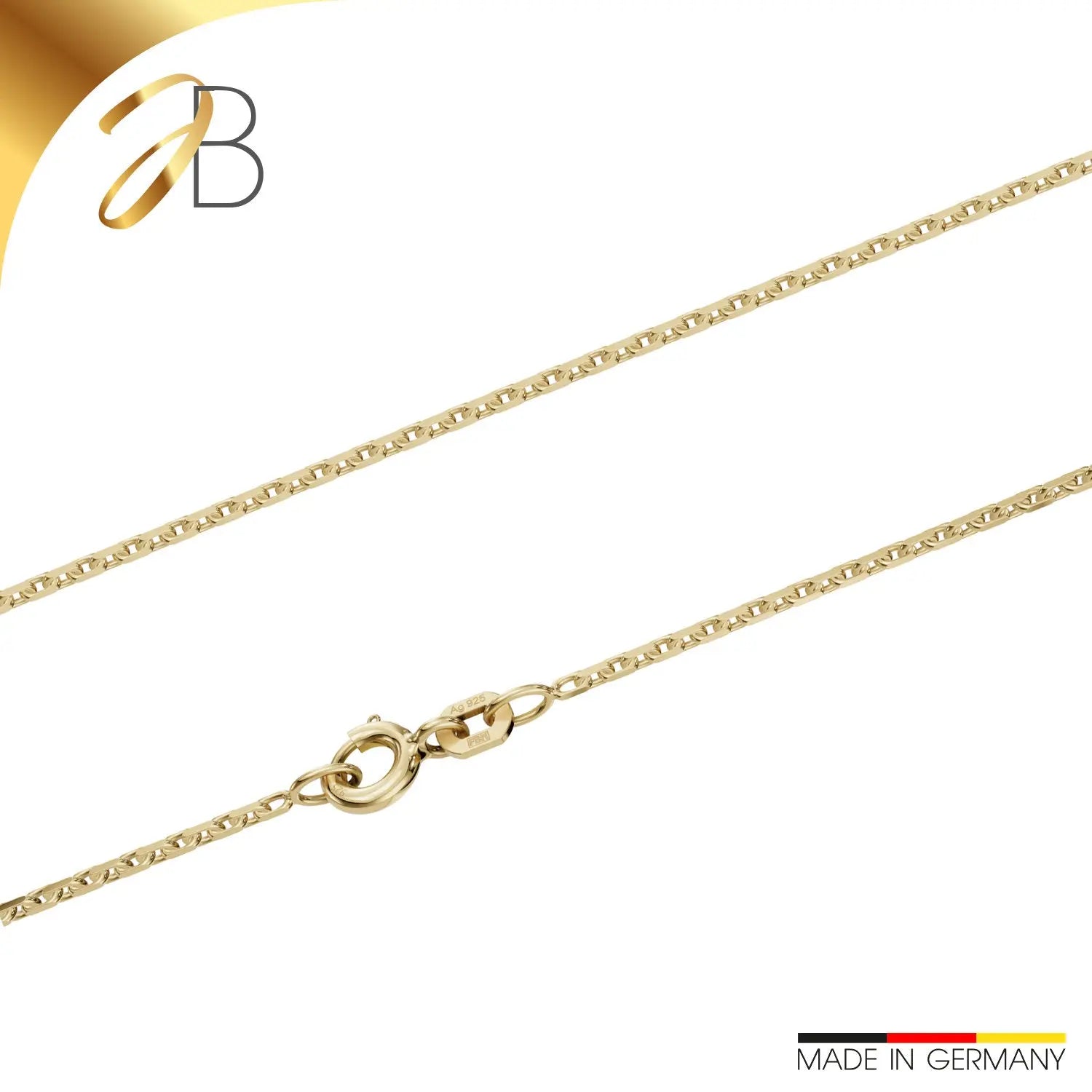 Ankerkette Diamantiert 1,3 MM 925er Silber vergoldet 18411620