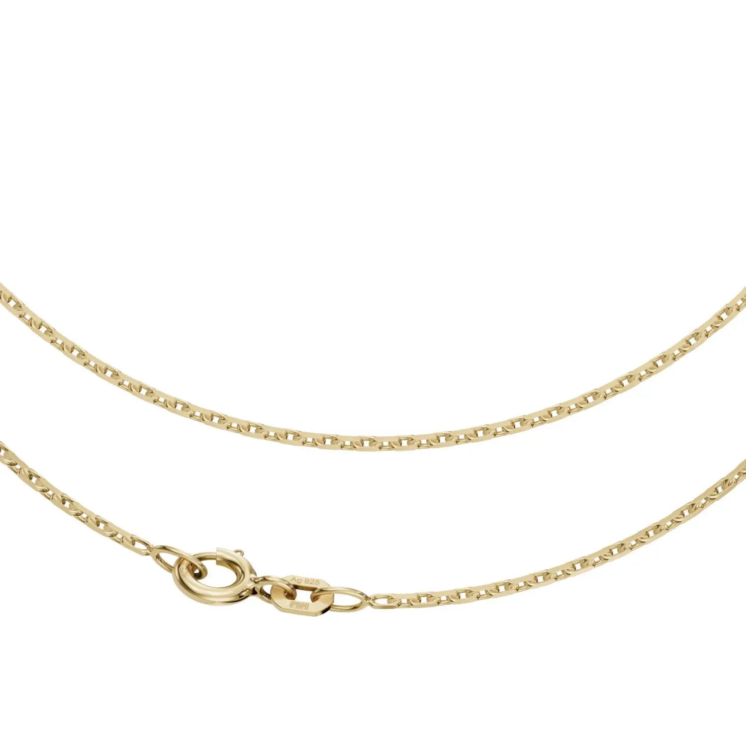 Ankerkette Diamantiert 1,3 MM 925er Silber vergoldet 18411620