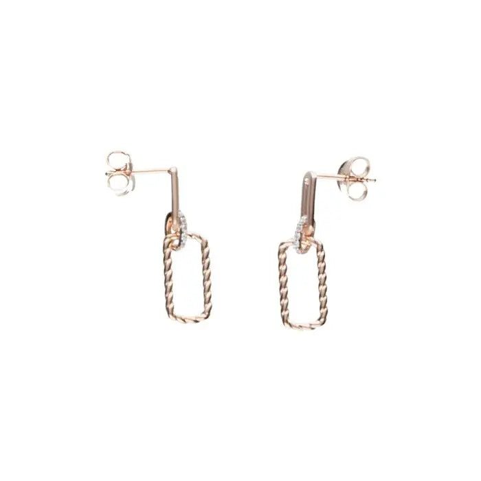 JB 1 Paar Ohrstecker 925 - Silber Rose vergoldet 2,4 g