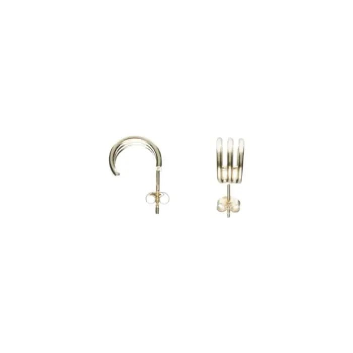 JB 1 Paar Ohrstecker Zirkonia Stein 375 - 9 Kt Gelbgold 2.8 g