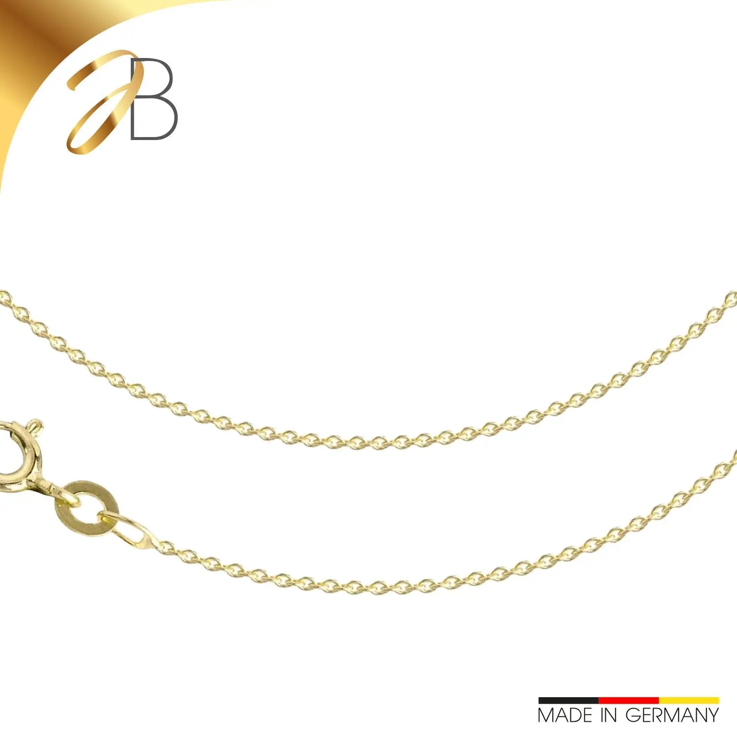 JB Collier Ankerkette 0,8 mm 585 Gelb - Rot - & Weißgold 38 - 50 cm