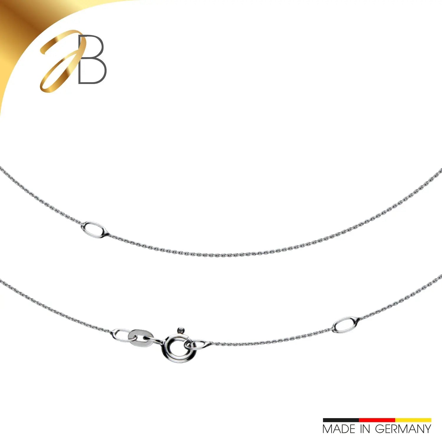 JB Collier Ankerkette 0,8 mm 585 Weißgold 42 - 50 cm
