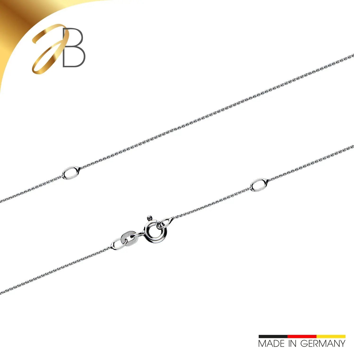 JB Collier Ankerkette 0,8 mm 585 Weißgold 42 - 50 cm