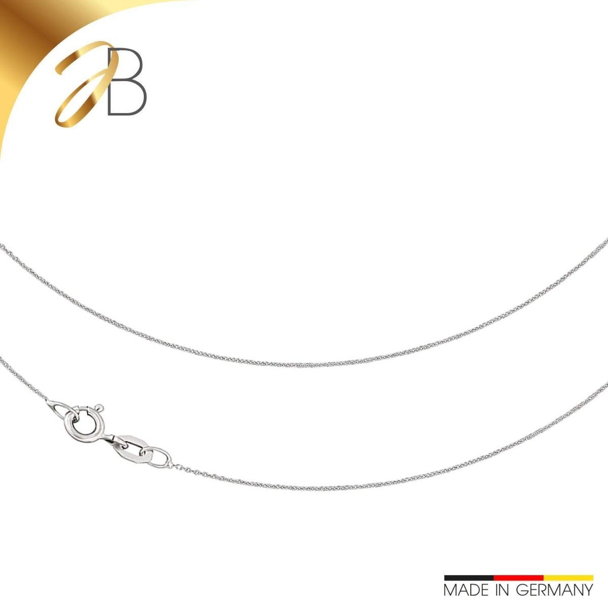 JB Collier Ankerkette 0,8 mm 750 Weißgold Elegantes Design