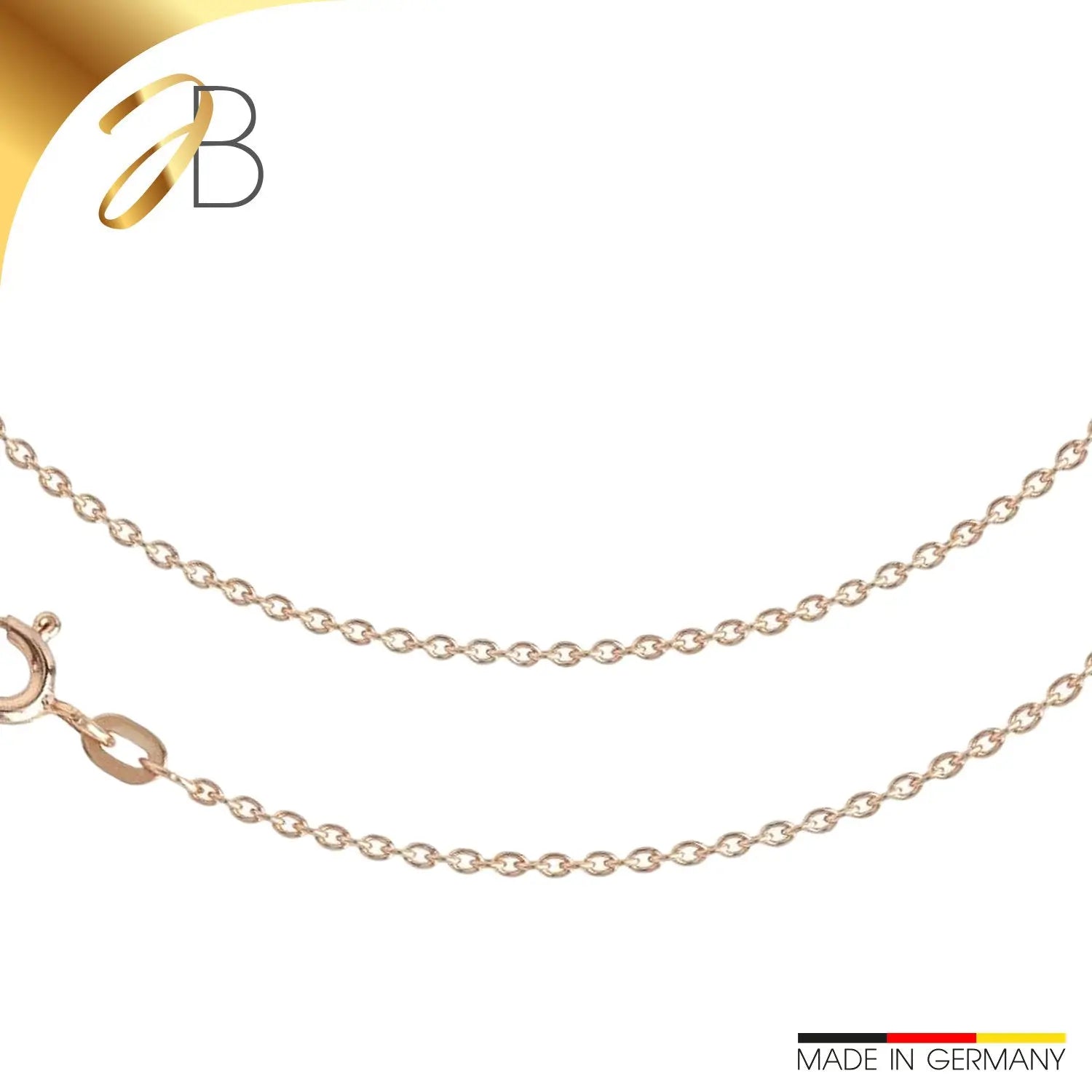 JB Collier Ankerkette 1,1 mm 333 585 750 Gelb, Weiß, Rosé & Rotgold 36 - 50 cm