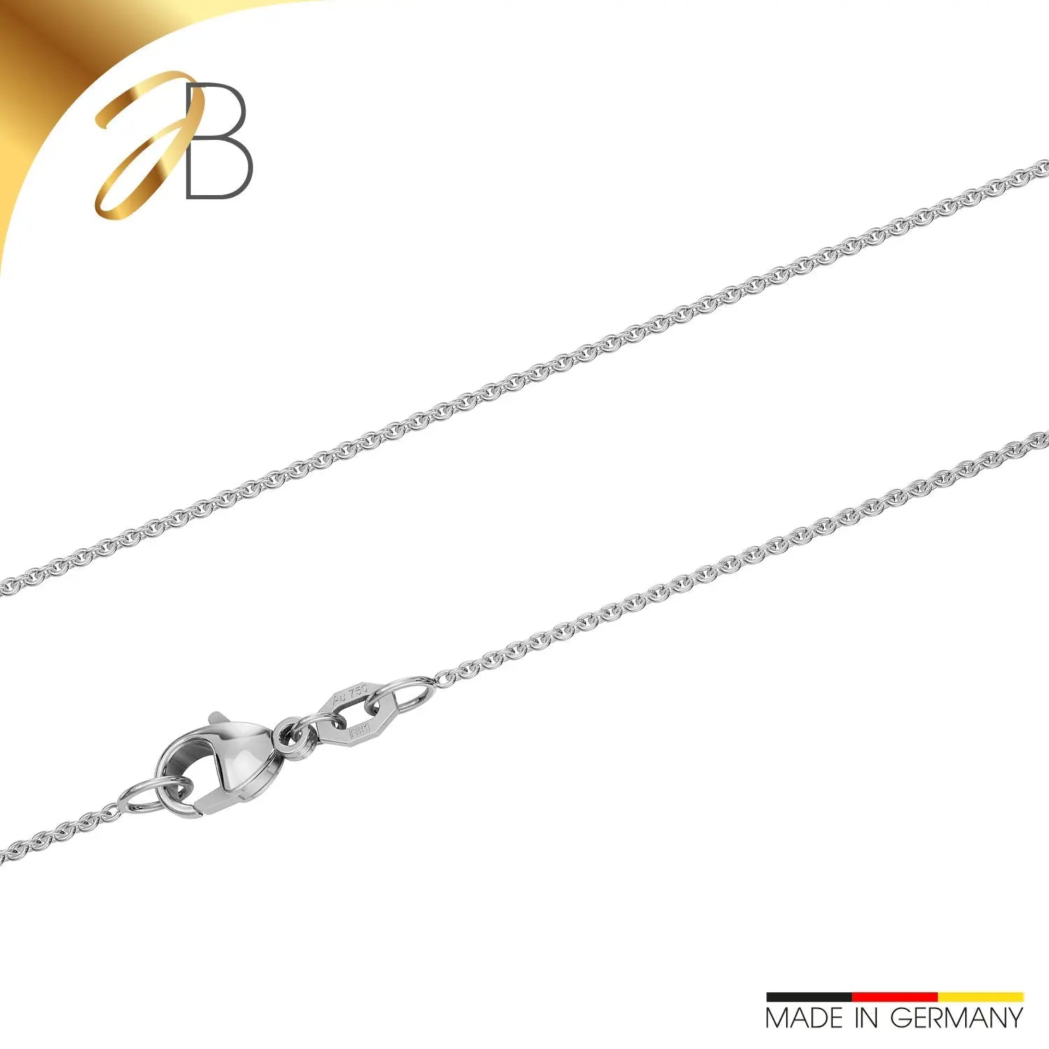 JB Collier Ankerkette 1,1 mm 750 Weißgold 36 - 60 cm