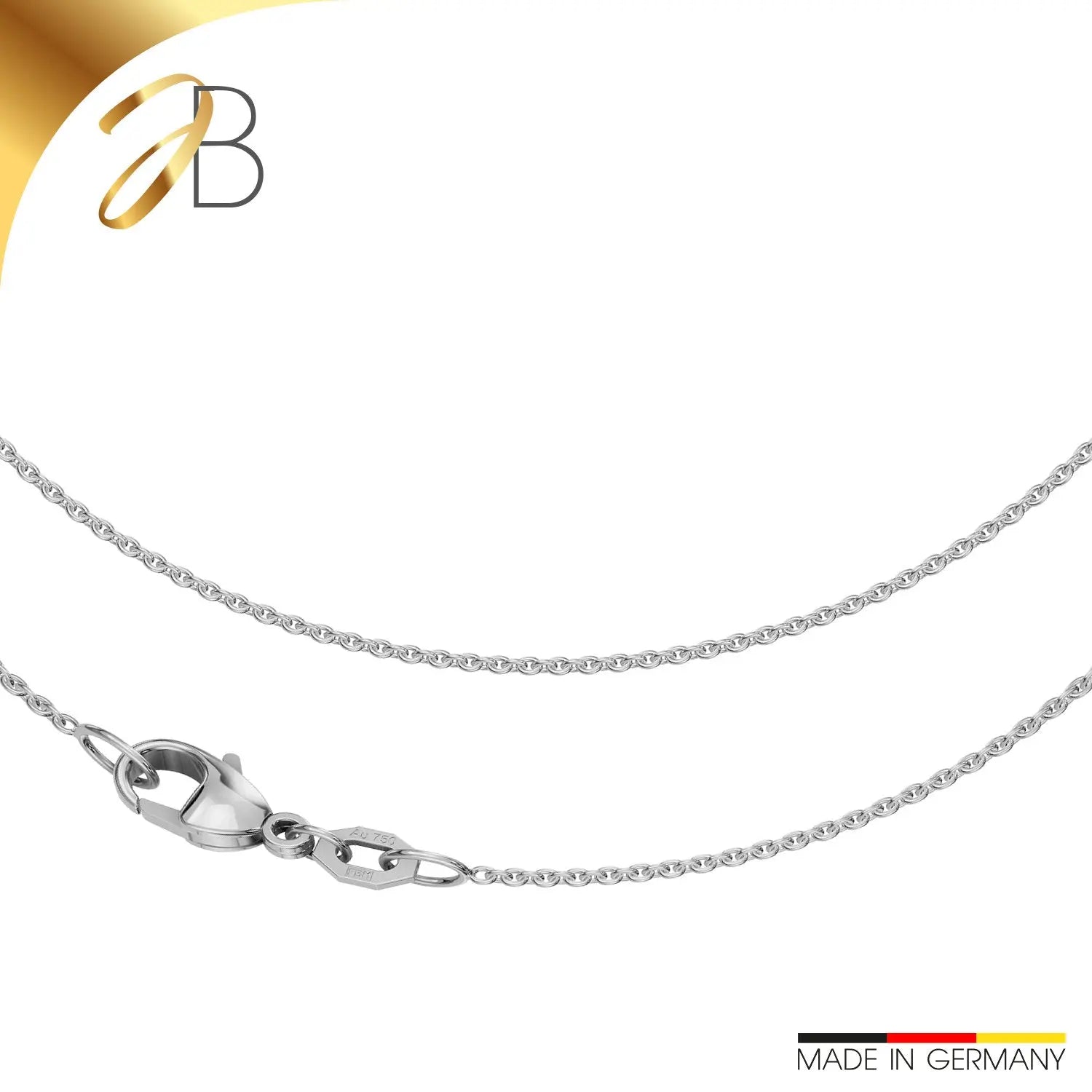 JB Collier Ankerkette 1,1 mm 750 Weißgold 36 - 60 cm