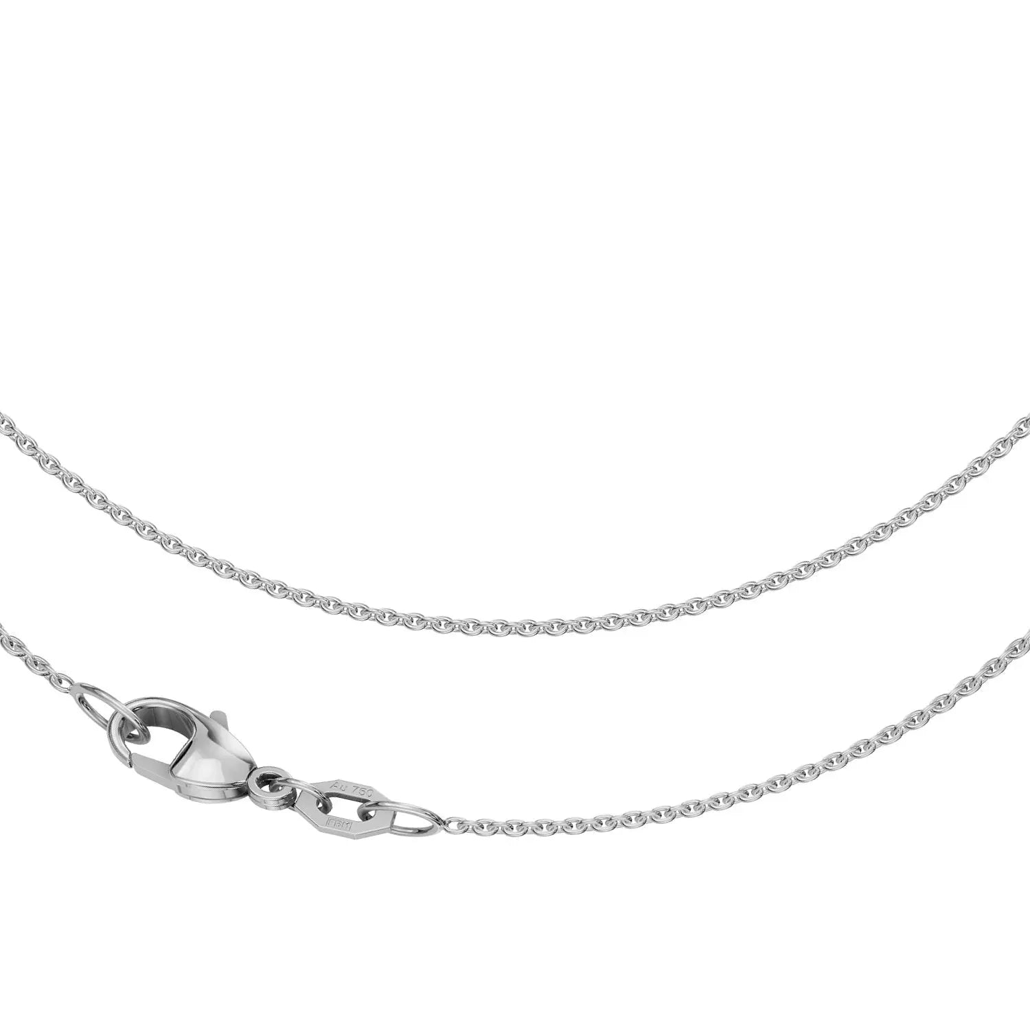 JB Collier Ankerkette 1,1 mm 750 Weißgold 36 - 60 cm