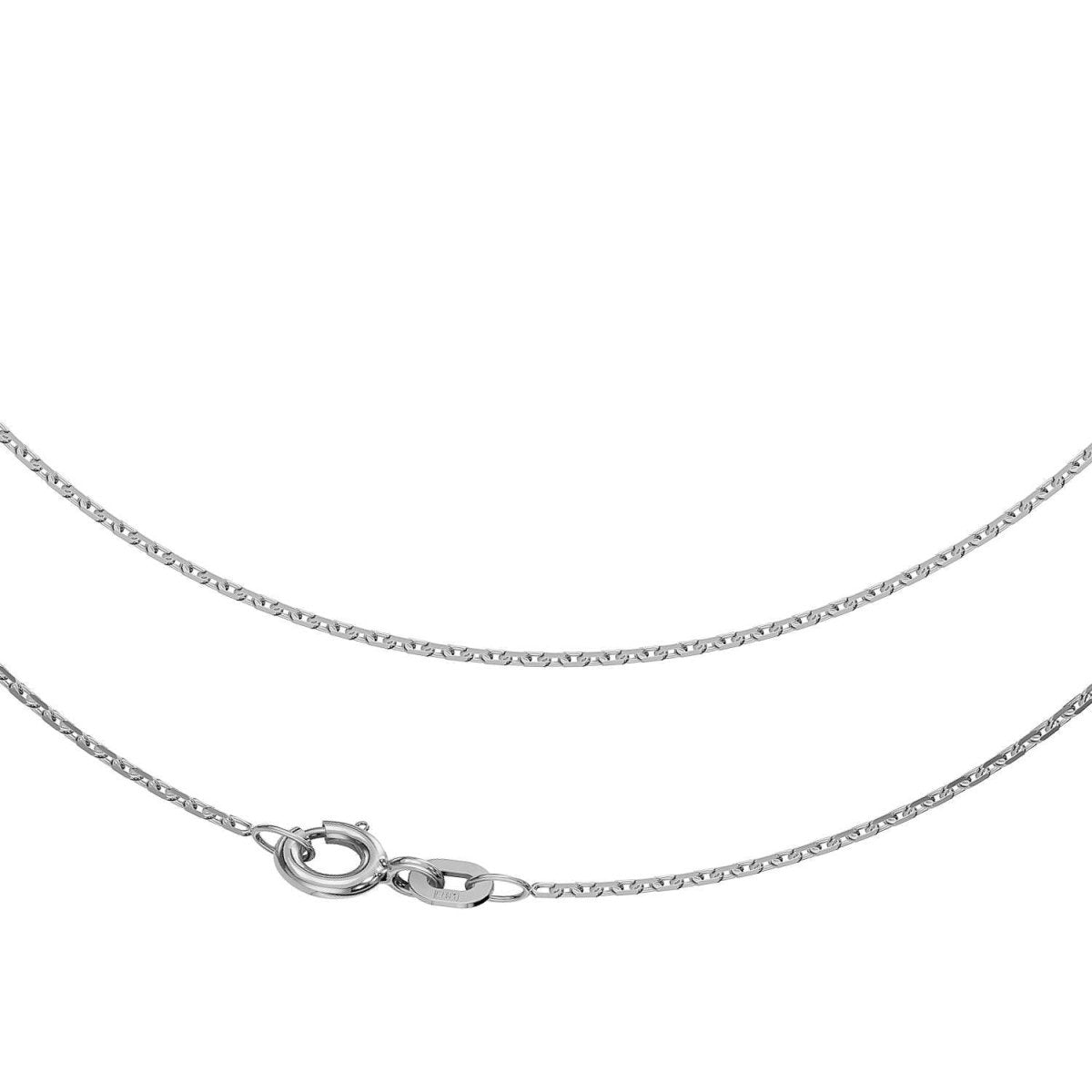 JB Collier Ankerkette 1,15 mm 750 Weißgold Damen Herren