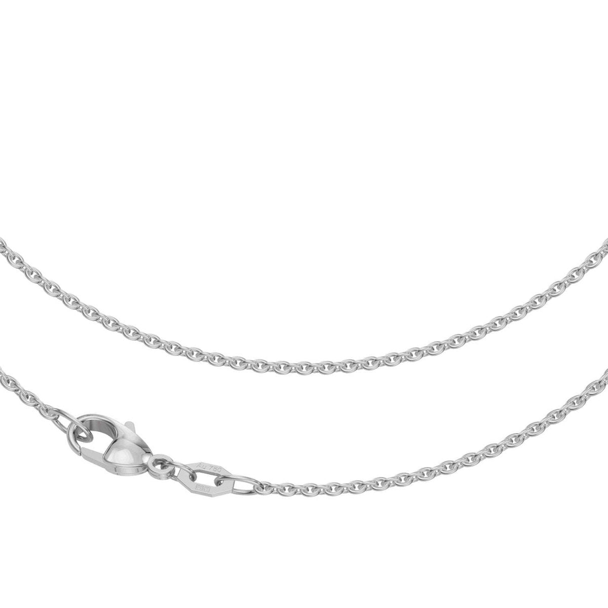JB Collier Ankerkette 1,5 mm 750 Weißgold Damen Herren