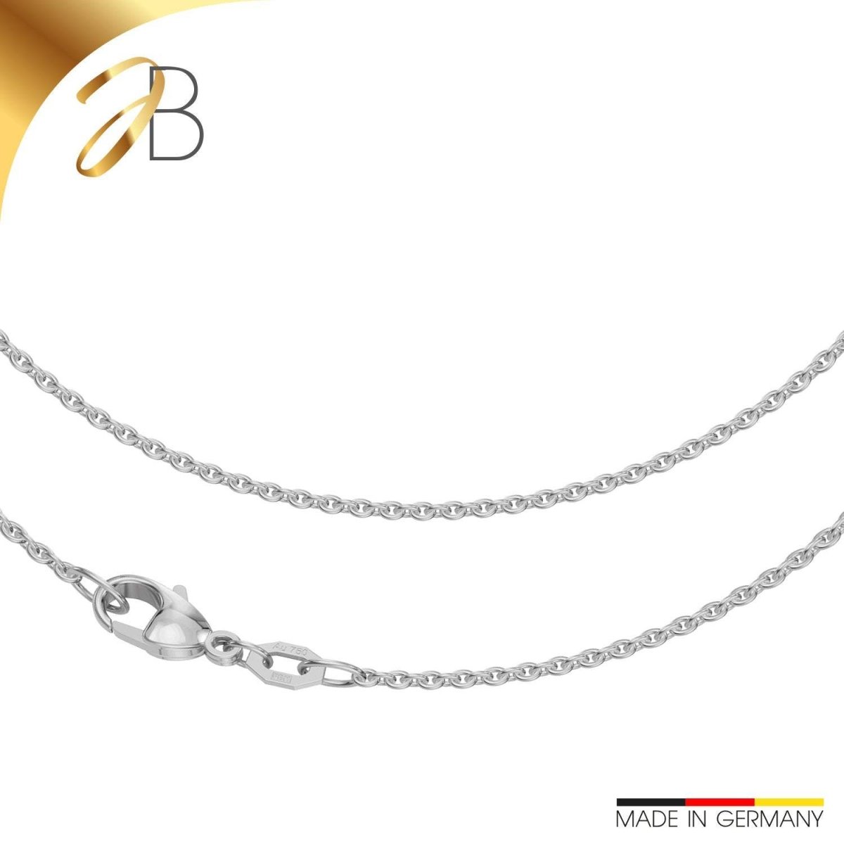 JB Collier Ankerkette 1,5 mm 750 Weißgold Damen Herren