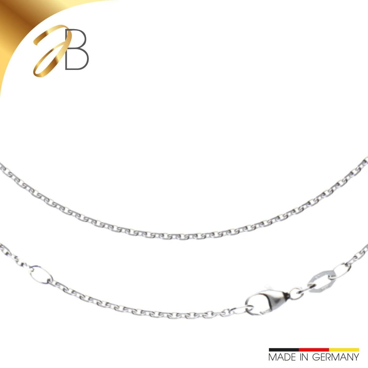 JB Collier Ankerkette 1,7 mm aus 750 Weißgold elegant hochwertig