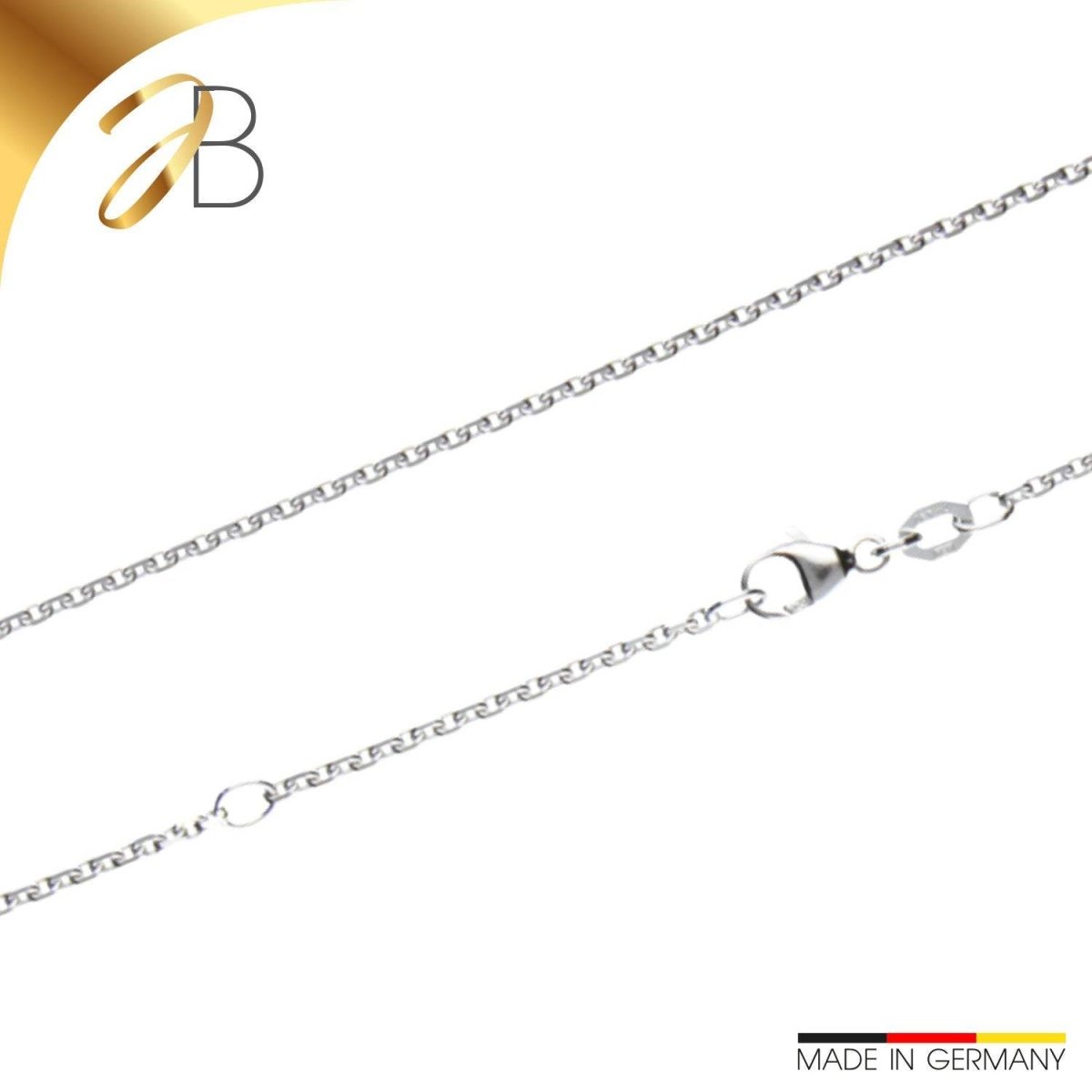 JB Collier Ankerkette 1,7 mm aus 750 Weißgold elegant hochwertig