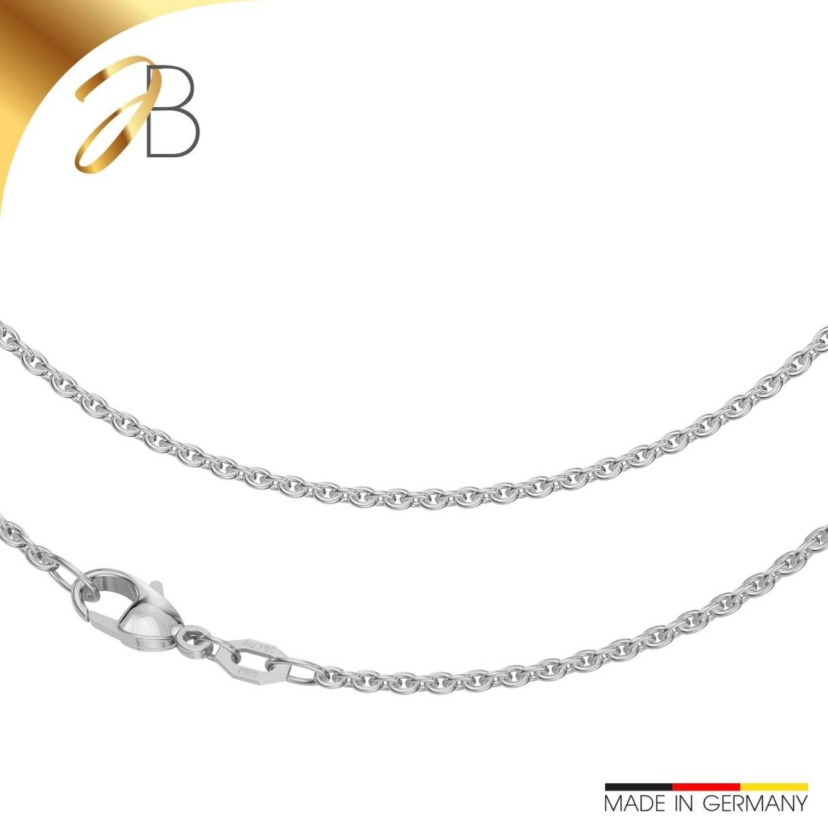 JB Collier Ankerkette 2,0 mm Aus 750 Weißgold Elegant