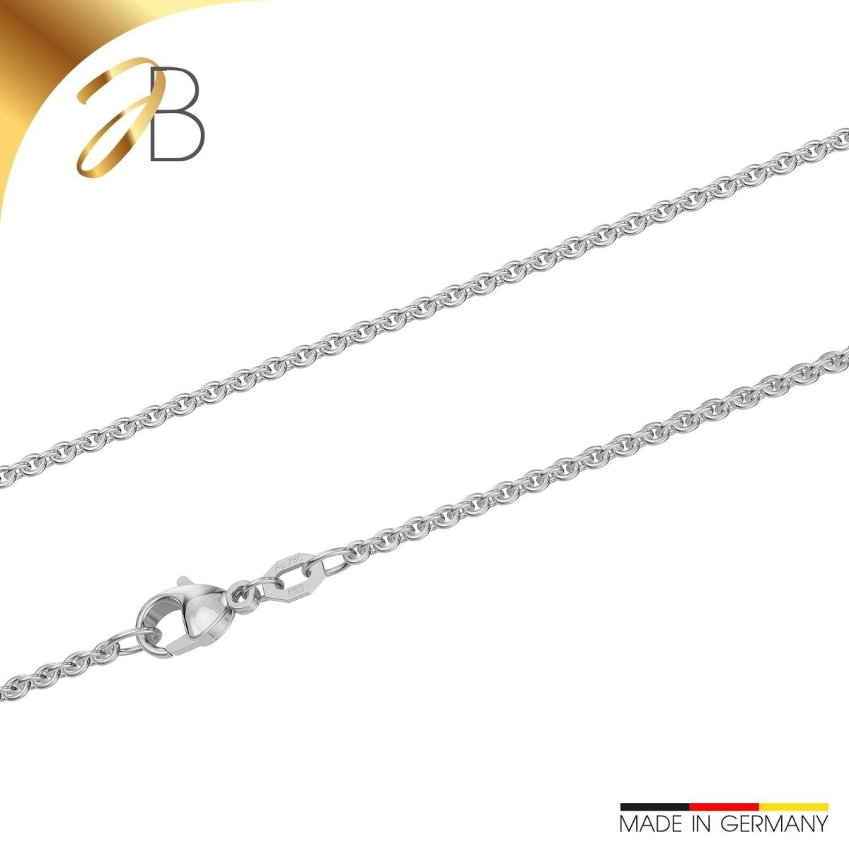 JB Collier Ankerkette 2,0 mm Aus 750 Weißgold Elegant
