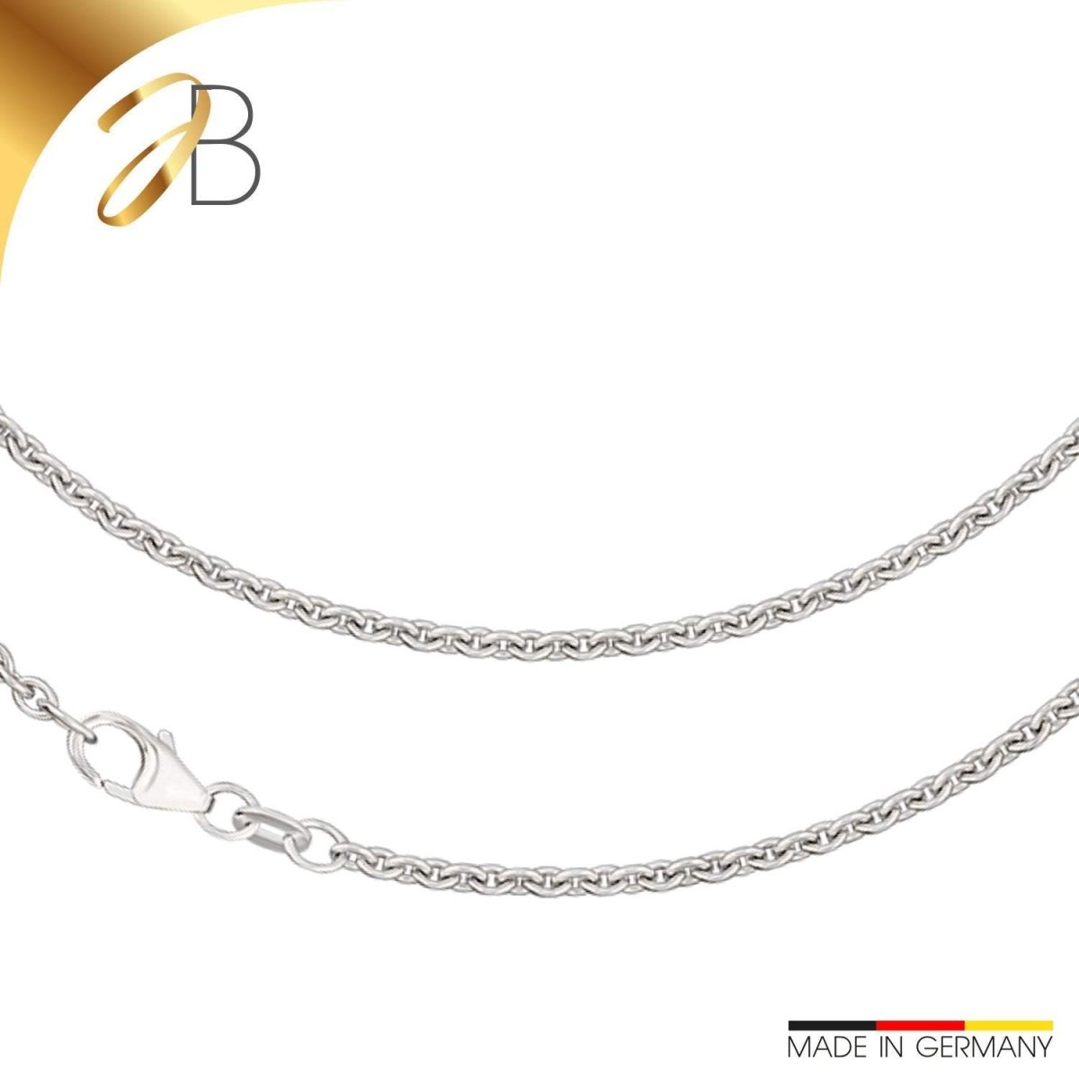 JB Collier Ankerkette 2,4 mm aus 750 Weißgold elegant
