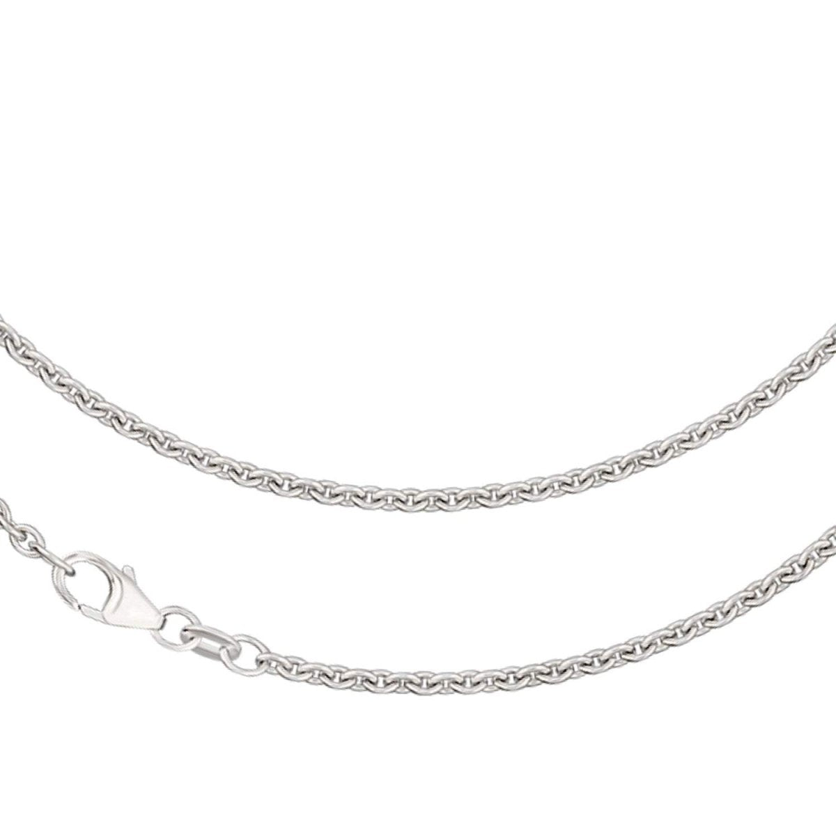 JB Collier Ankerkette 2,4 mm aus 750 Weißgold elegant
