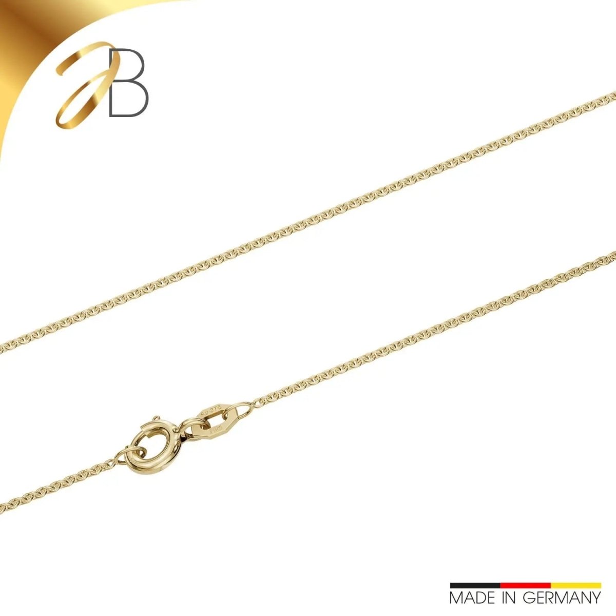 JB Collier Ankerkette 375 Gelbgold 9 Kt 1,3 mm 45 cm