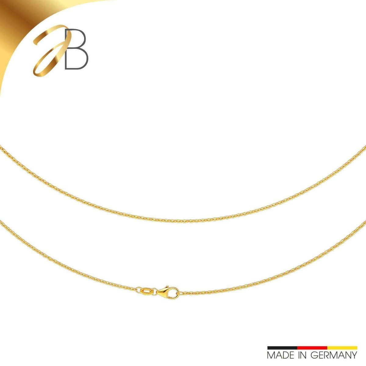 JB Collier Ankerkette 375 Gelbgold 9 Kt 1,7 mm Damen Herren
