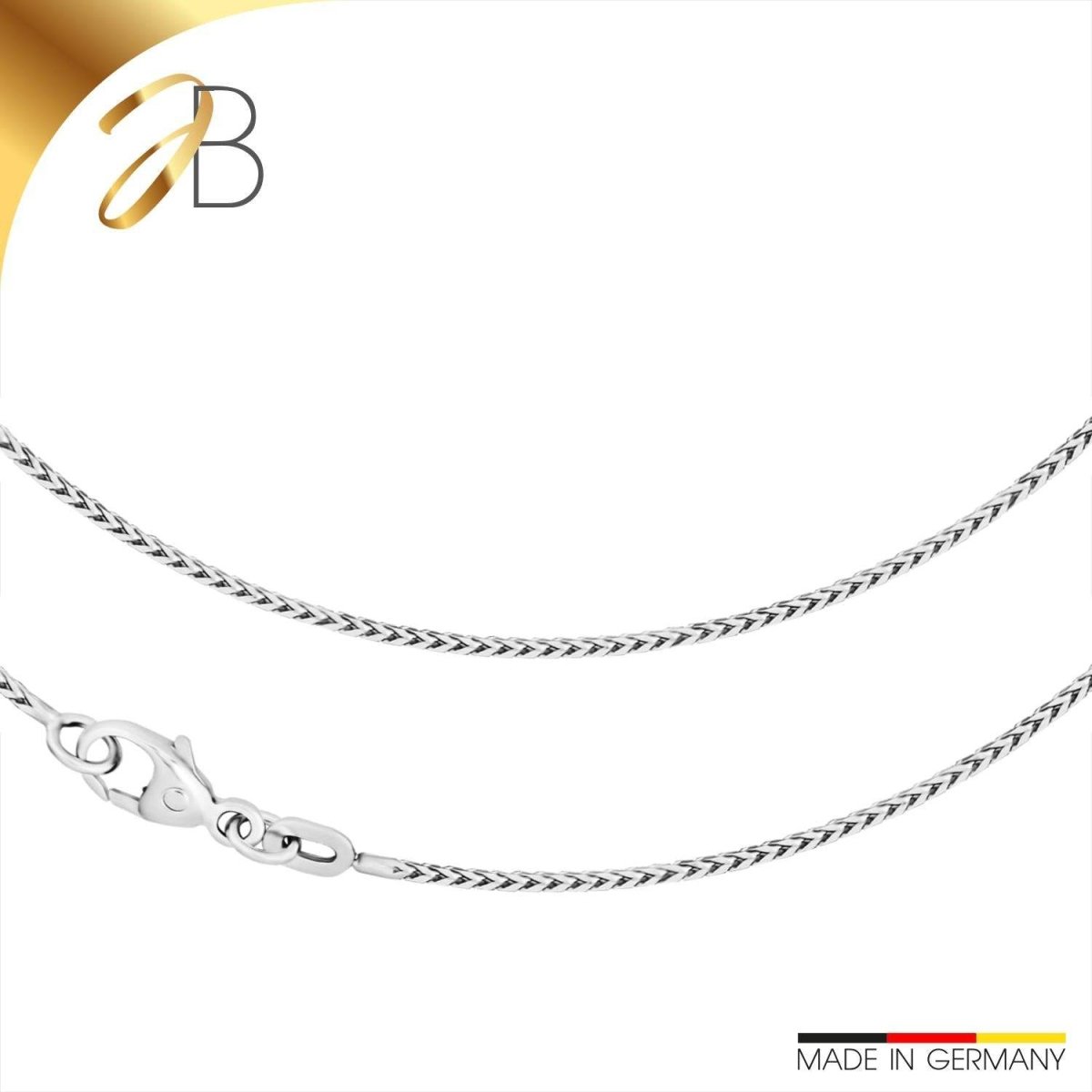 JB Collier Bingokette 1,0 mm 585 Weißgold in Top Qualität