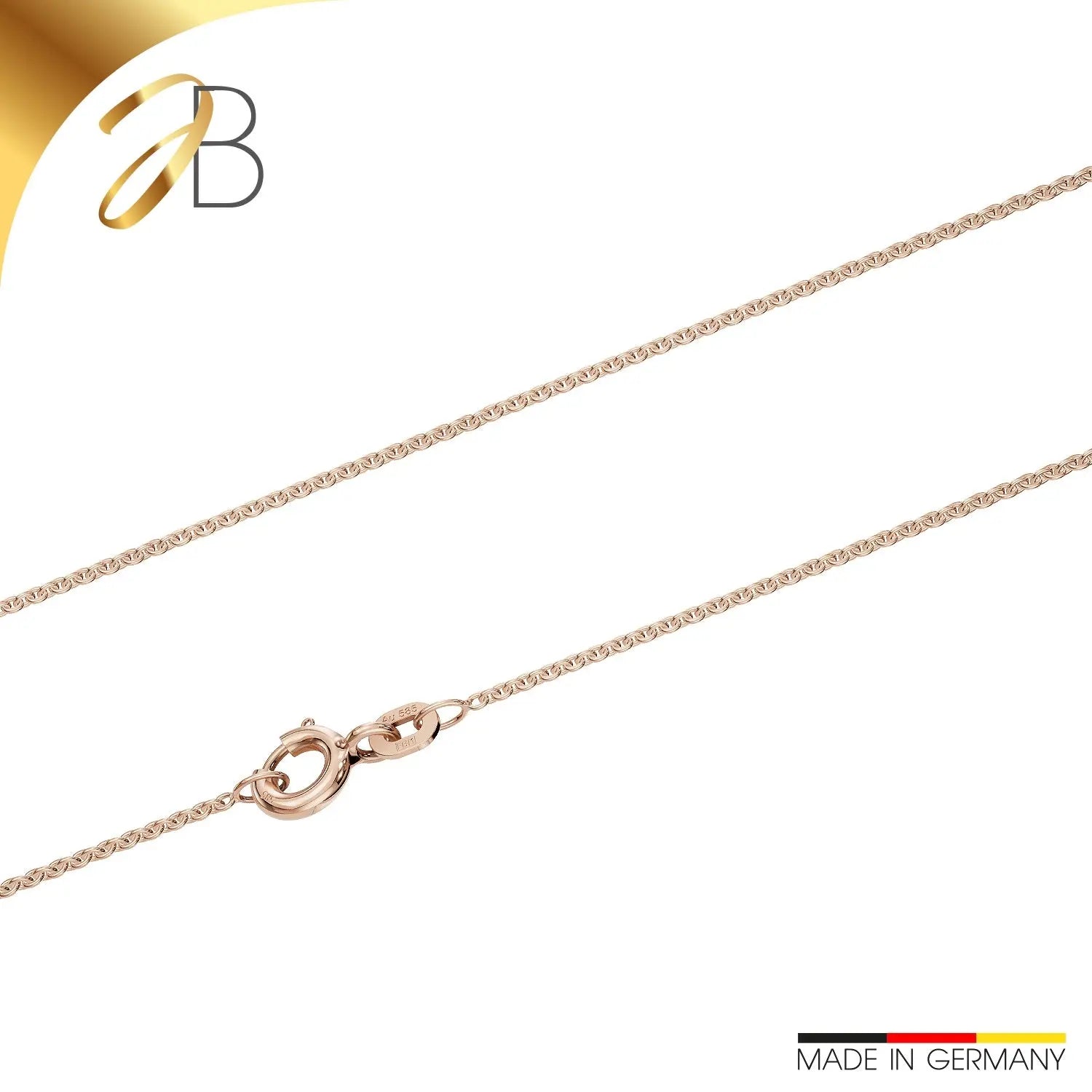 JB Collier Damen Anker rund 1,1 mm Rotgold 585 - 14 Kt 36 - 50 cm