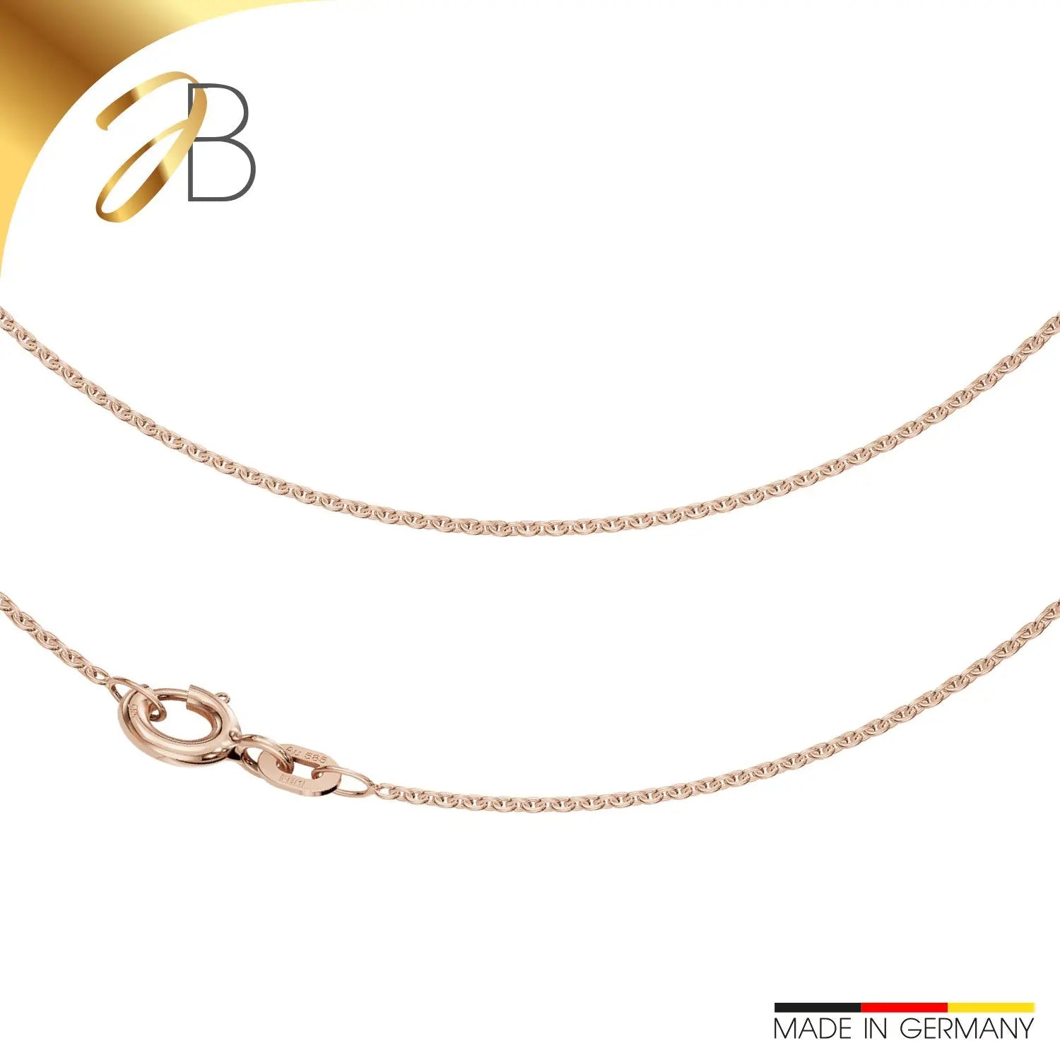 JB Collier Damen Anker rund 1,1 mm Rotgold 585 - 14 Kt 36 - 50 cm