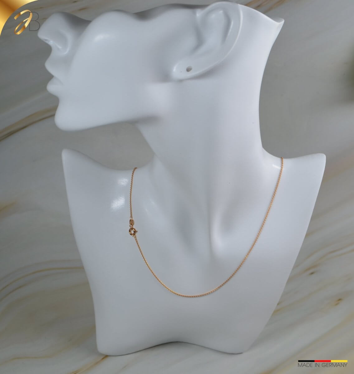 JB Collier Damen Anker Rund 1,1 mm Rotgold 585 14 Kt Collier