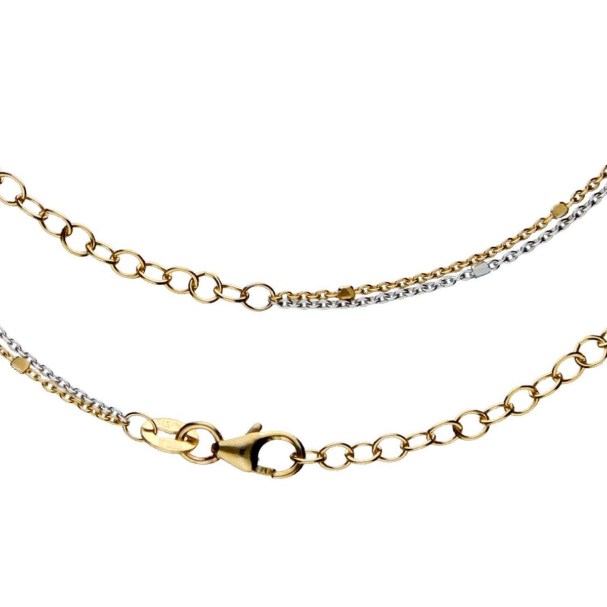 JB Collier Damen Fantasie Bicolor 585 14 Kt Gold Collier