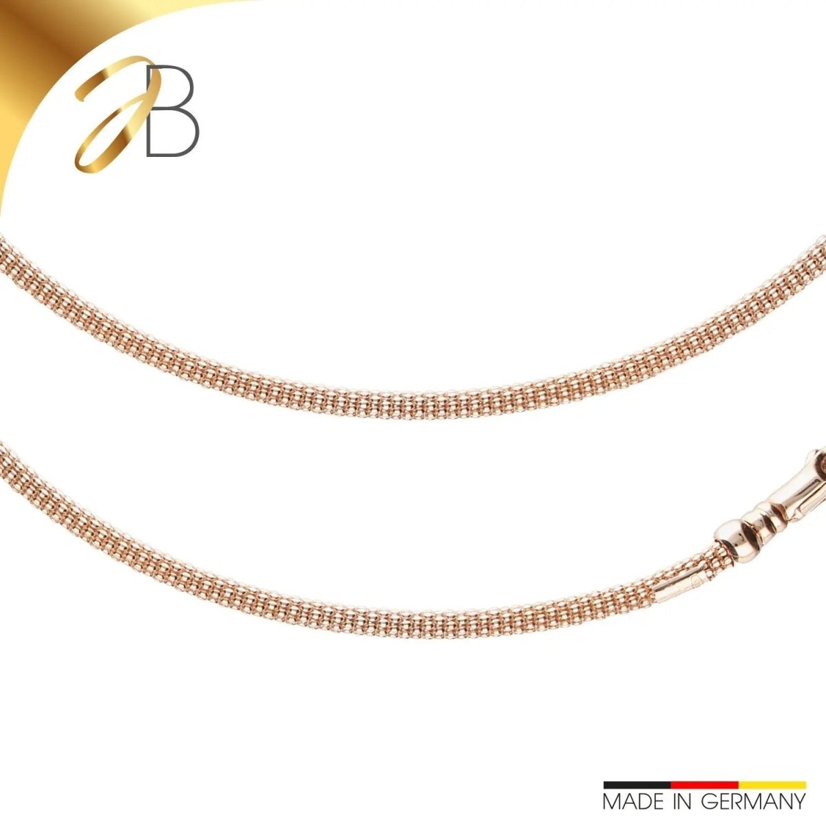 JB Collier Damen Himbeer - Kette 3,0 mm Rotgold 585 - 14 Kt 45 cm