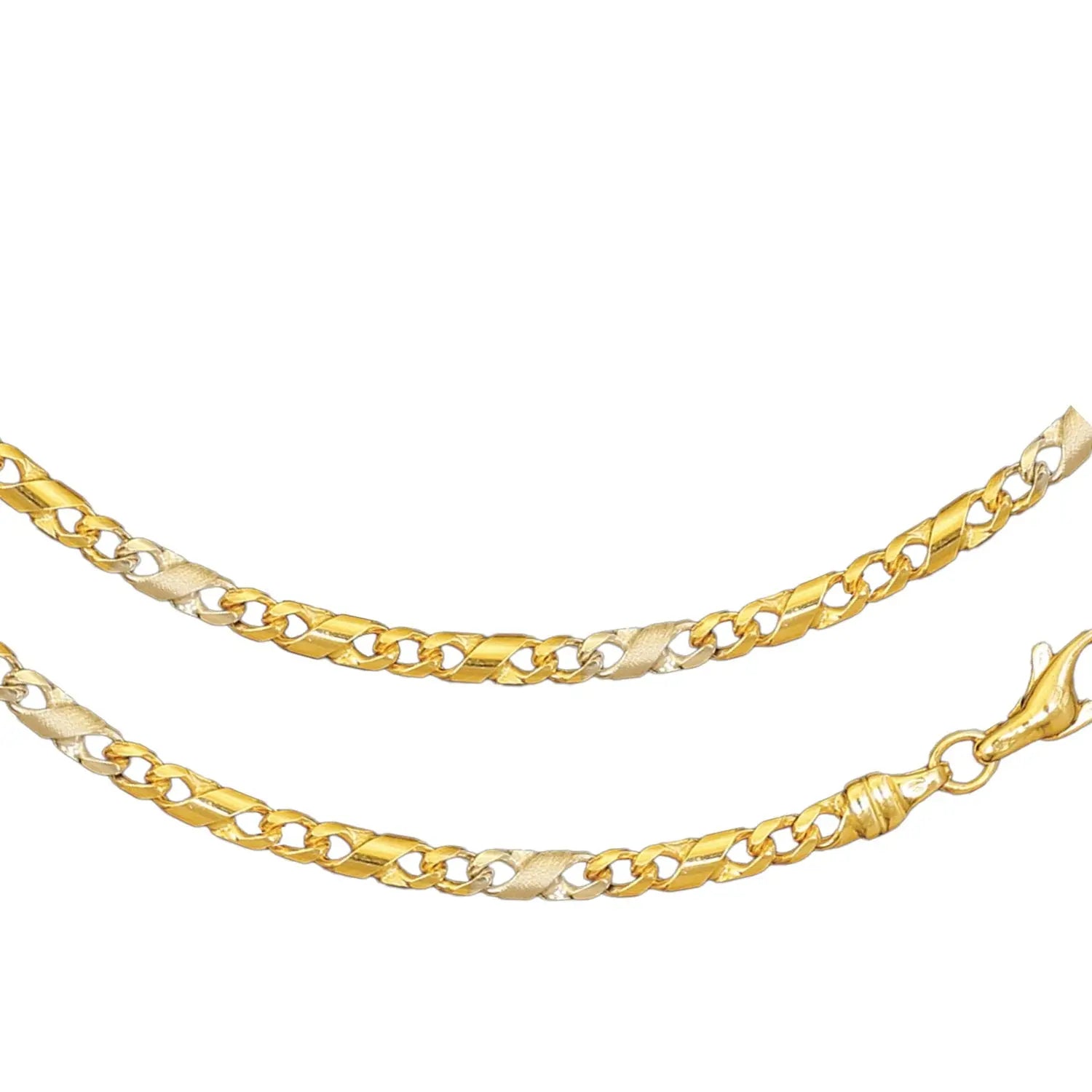 JB Collier Dollarkette 3,1 mm 750 Bicolorgold G - W 45 - 50 cm