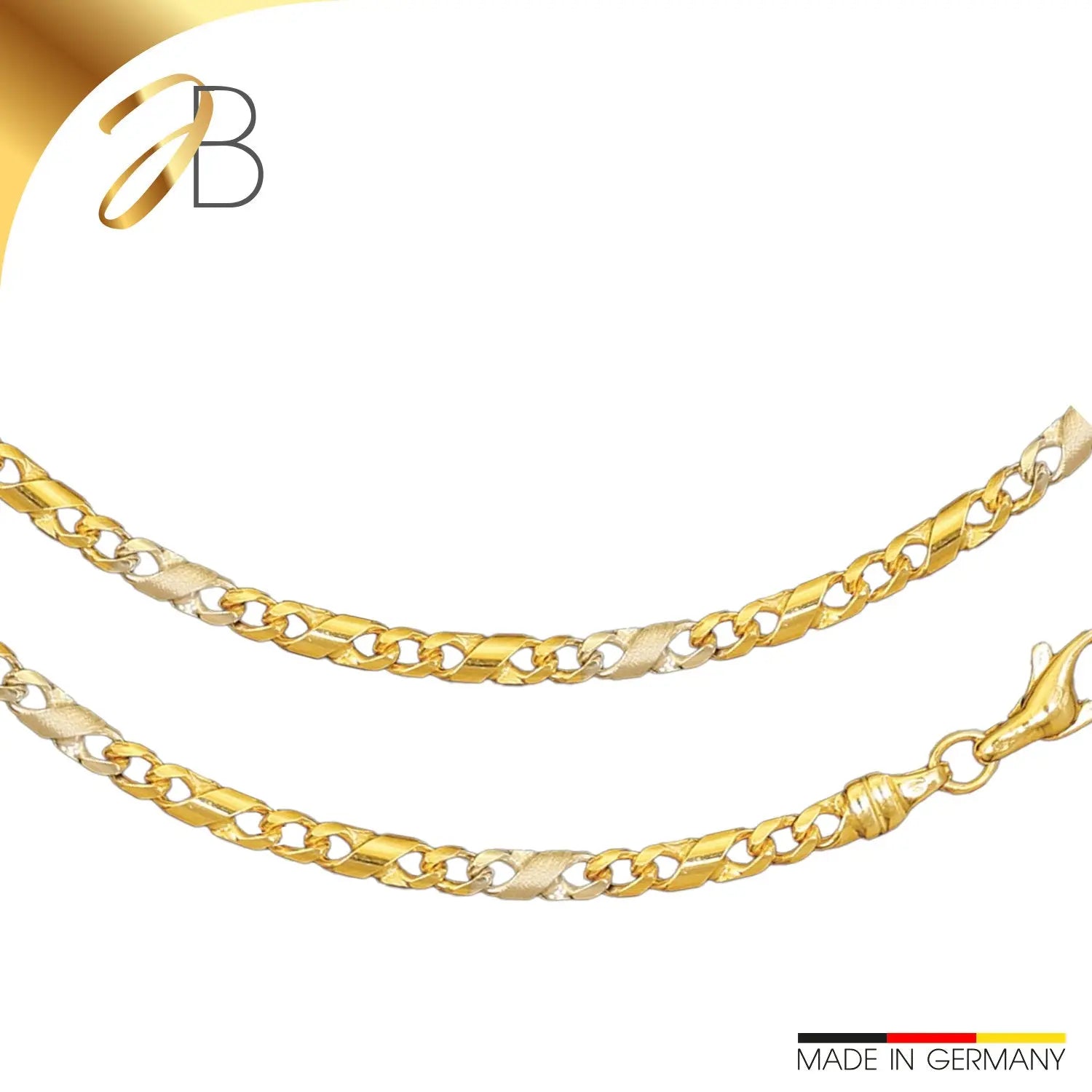 JB Collier Dollarkette 3,1 mm 750 Bicolorgold G - W 45 - 50 cm