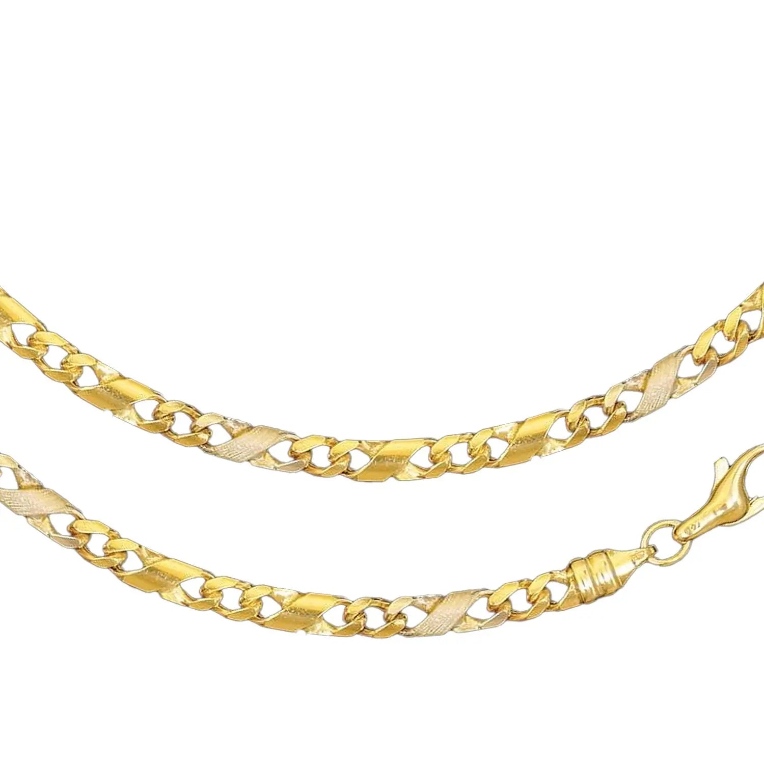JB Collier Dollarkette 3,7 mm 750 Bicolorgold G - W 45 - 55 cm